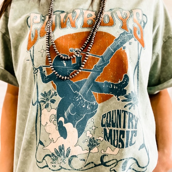 Cowboy’s Festival Snow Dyed Tee - Picture 2 of 3